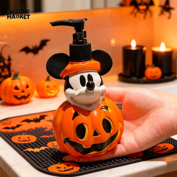 MIMO PVC RESIN HALLOWEEN PUMPKIN CHARACTER LIQUID SOAP DISPENSER WITH BLACK PUMP - Soap & Toothbrush Accessories