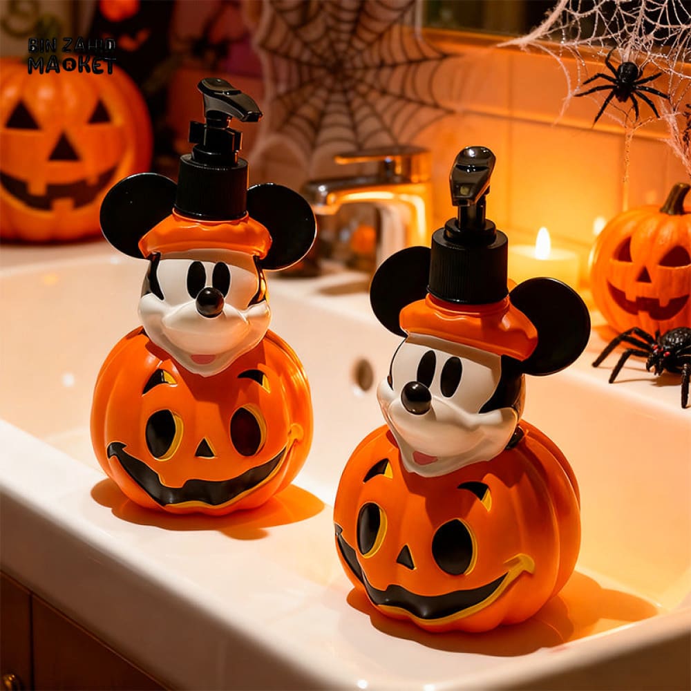 MIMO PVC RESIN HALLOWEEN PUMPKIN CHARACTER LIQUID SOAP DISPENSER WITH BLACK PUMP - Soap & Toothbrush Accessories