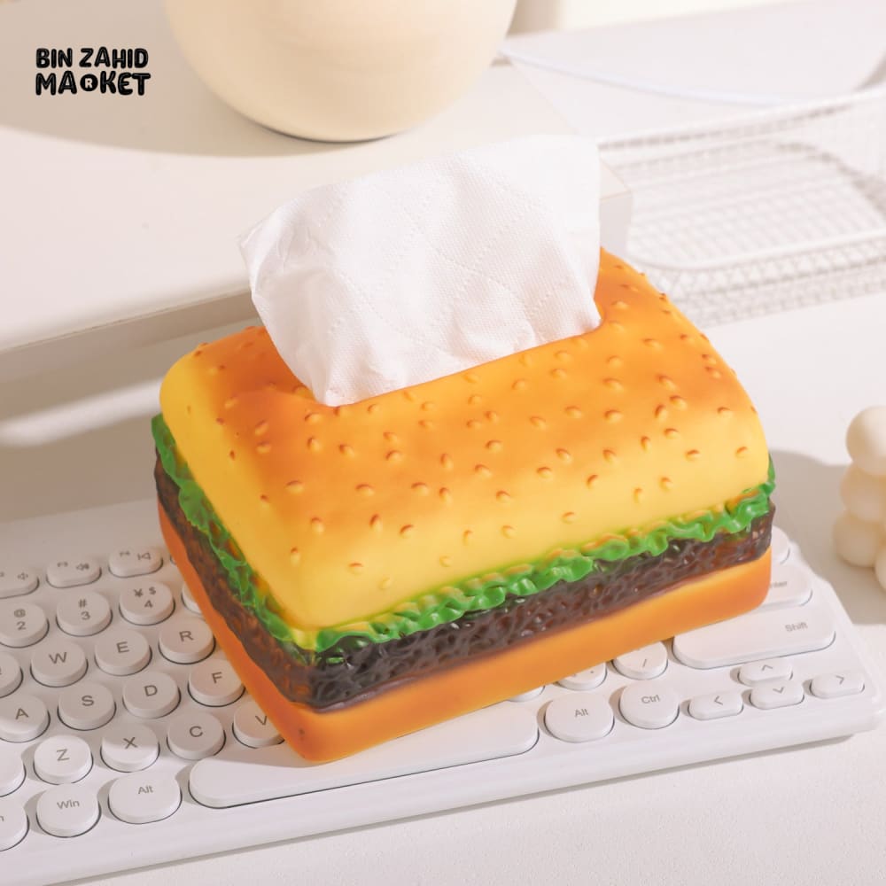 MIMO PVC RESIN HAMBURGER DESIGN NOVELTY TISSUE BOX - Tissue Boxes