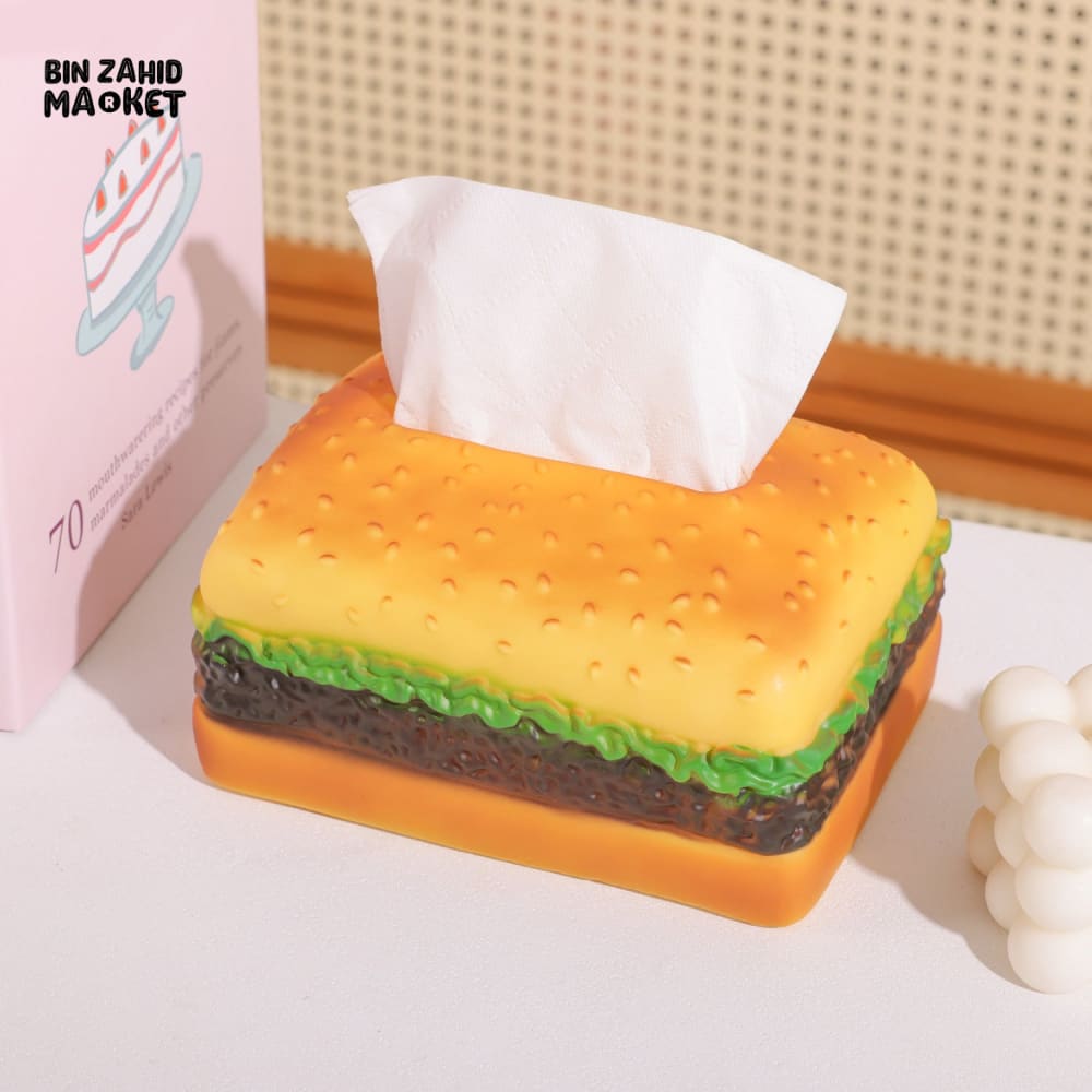 MIMO PVC RESIN HAMBURGER DESIGN NOVELTY TISSUE BOX - Tissue Boxes
