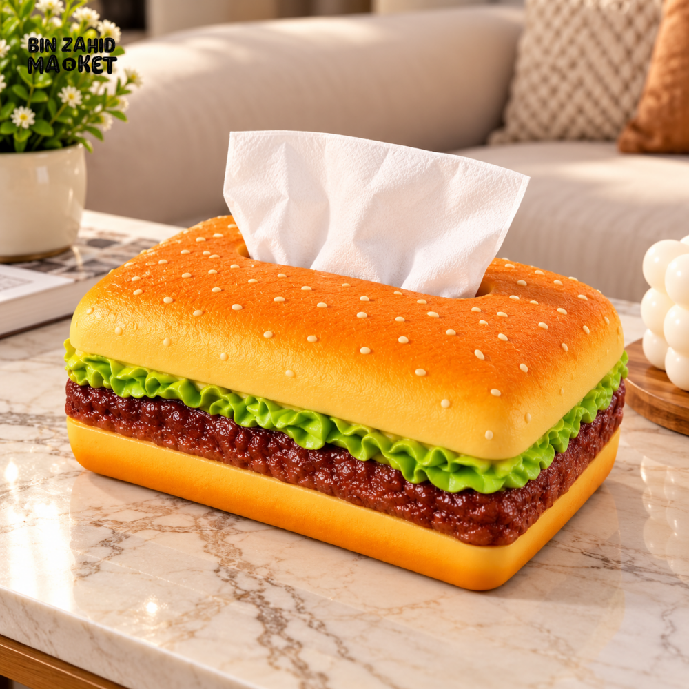 MIMO HAMBURGER DESIGN NOVELTY TISSUE BOX - Tissue Boxes