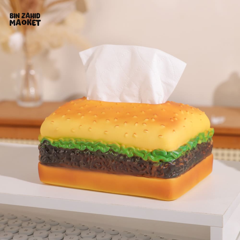 MIMO PVC RESIN HAMBURGER DESIGN NOVELTY TISSUE BOX - Tissue Boxes
