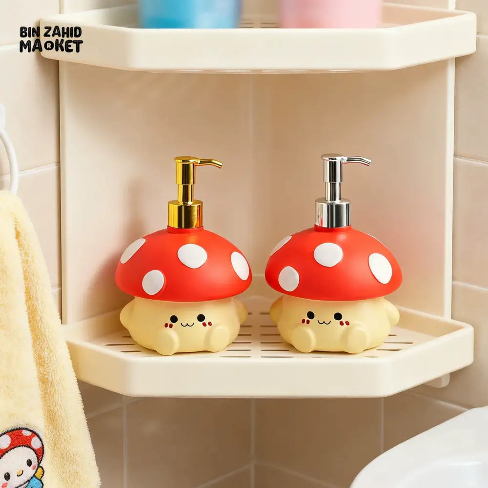 MIMO PVC RESIN MUSHROOM DESIGN DECORATIVE SOAP DISPENSER WITH SILVER PUMP - Soap & Toothbrush Accessories