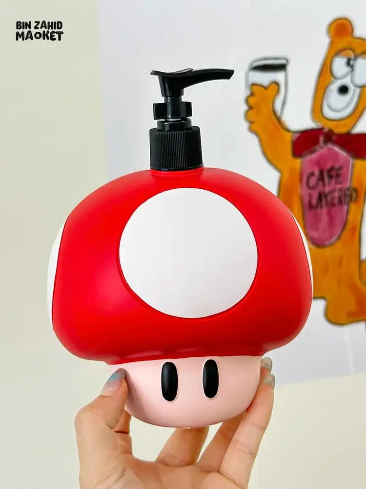 MIMO PVC RESIN MUSHROOM DESIGN LIQUID SOAP DISPENSER WITH BLACK PUMP - Soap & Toothbrush Accessories