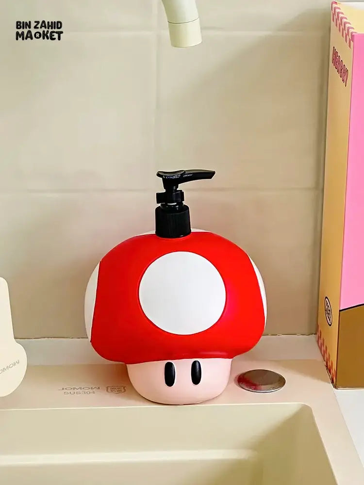 MIMO PVC RESIN MUSHROOM DESIGN LIQUID SOAP DISPENSER WITH BLACK PUMP - Soap & Toothbrush Accessories