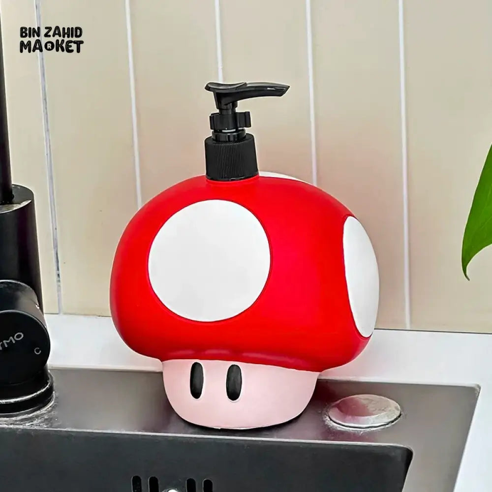 MIMO PVC RESIN MUSHROOM DESIGN LIQUID SOAP DISPENSER WITH BLACK PUMP - Soap & Toothbrush Accessories