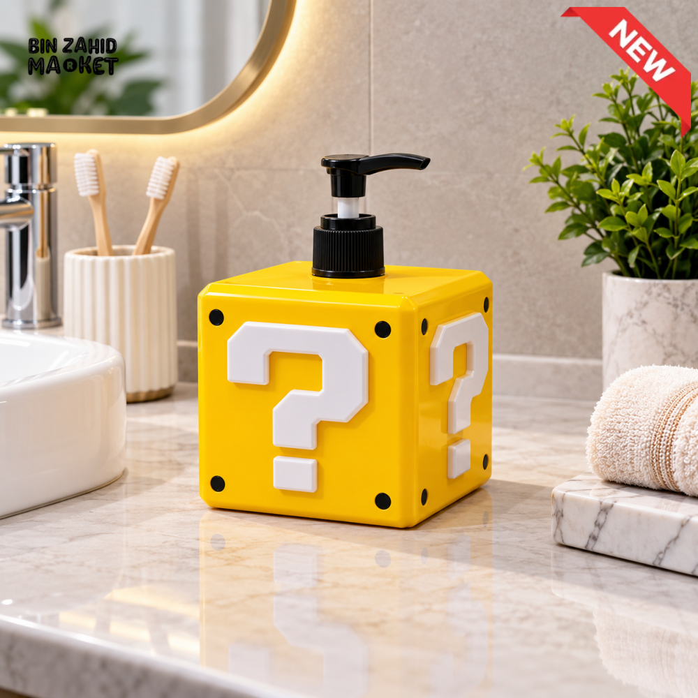 MIMO QUESTION BLOCK DESIGN LIQUID SOAP DISPENSER WITH BLACK PUMP