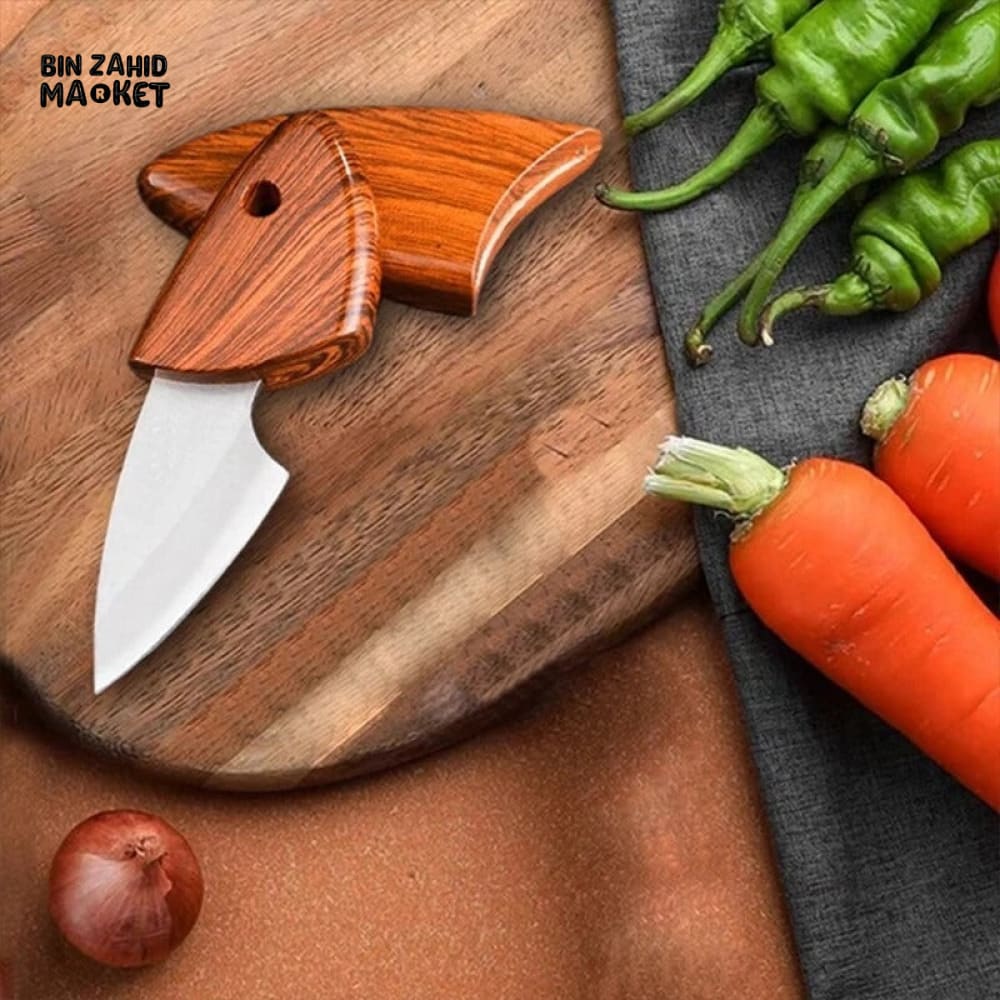 MINI CHEF KNIFE WITH ERGONOMIC WOODEN GRIP