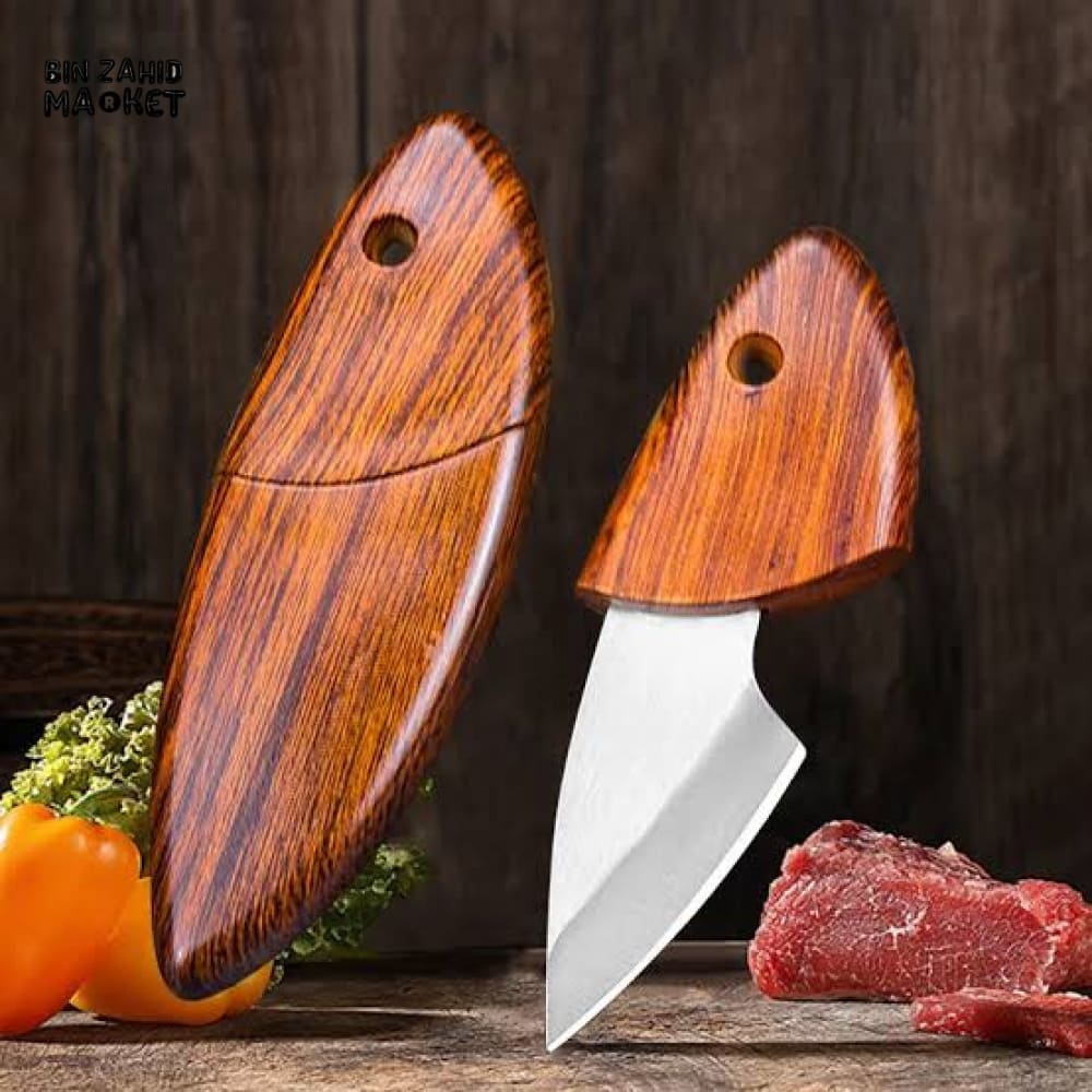 MINI CHEF KNIFE WITH ERGONOMIC WOODEN GRIP