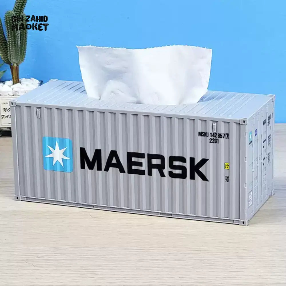 MINI CONTAINER TISSUE HOLDER – INDUSTRIAL DESK & LIVING ROOM DECOR