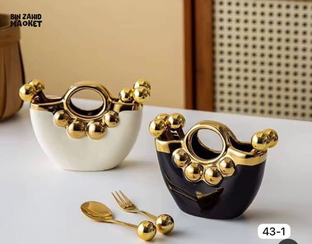 MINI FRUIT & CAKE FORKS – HOUSEHOLD DESSERT SET WITH STORAGE HOLDER