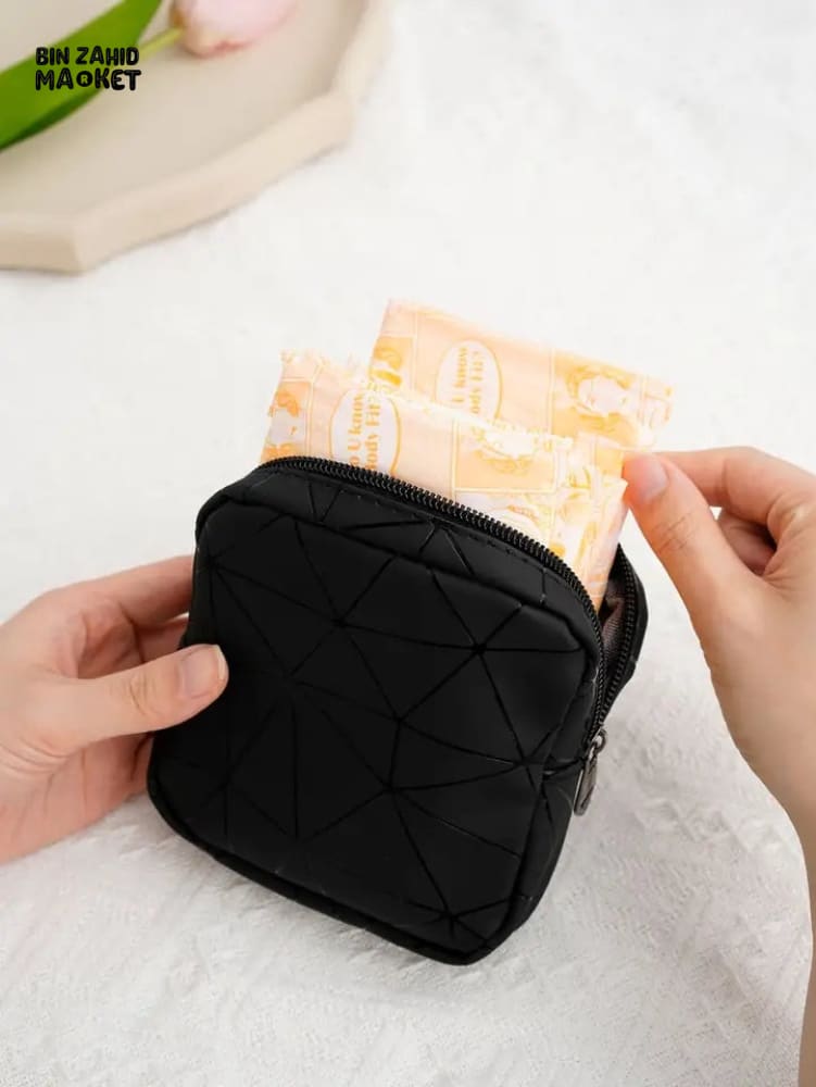MINI LINES PRINT COSMETIC POUCH