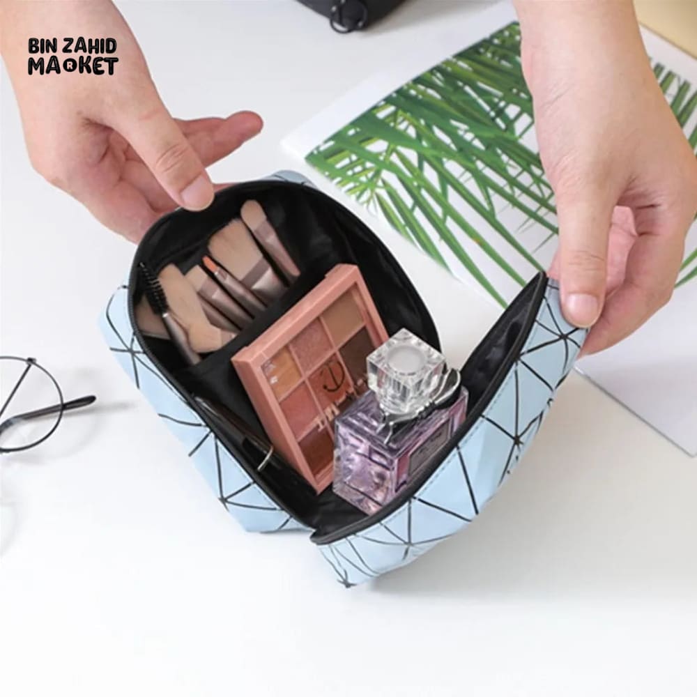 MINI LINES PRINT COSMETIC POUCH