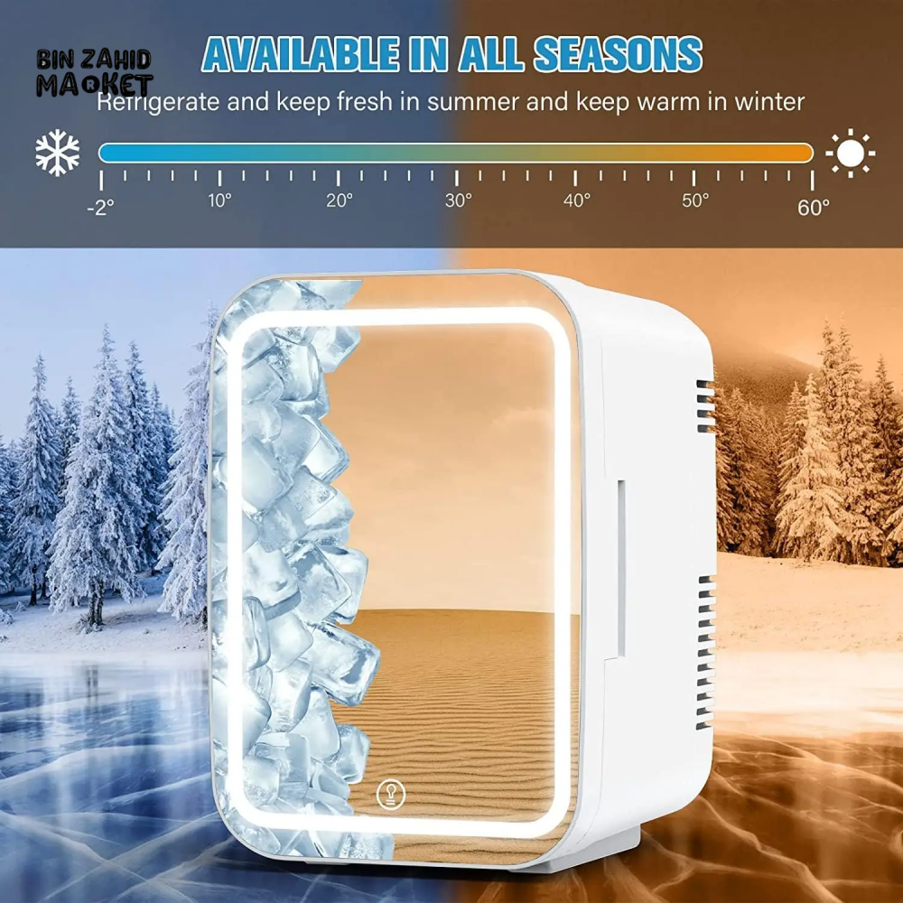 MINI MAKEUP FRIDGE AC/DC BEAUTY SKINCARE COOLER & WARMER HOME MINI REFRIGERATOR & CAR USE