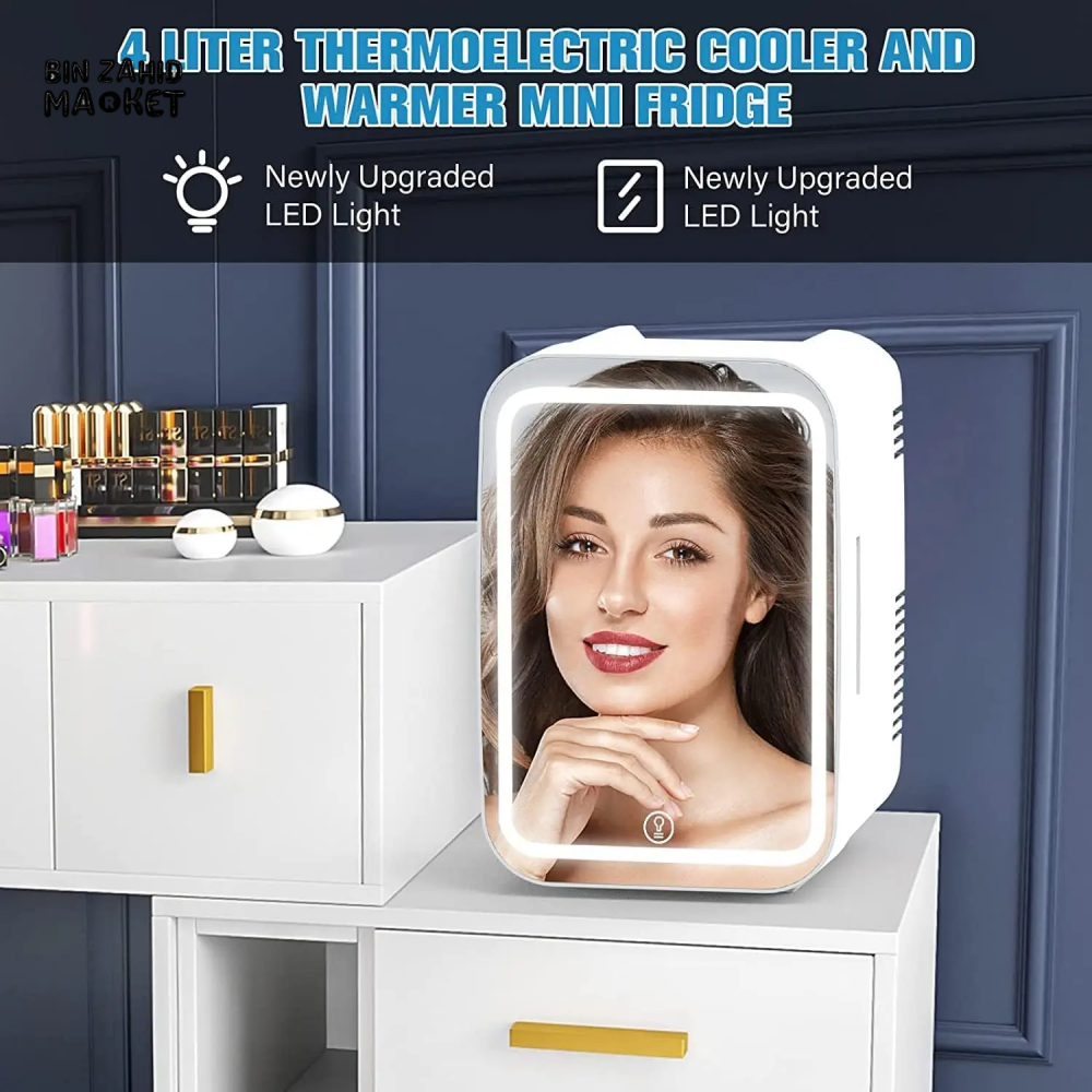 MINI MAKEUP FRIDGE AC/DC BEAUTY SKINCARE COOLER & WARMER HOME MINI REFRIGERATOR & CAR USE