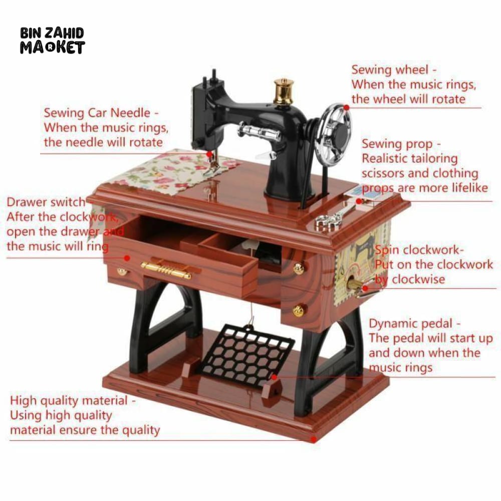 MINI MUSICAL TREADLE SEWING MACHINE