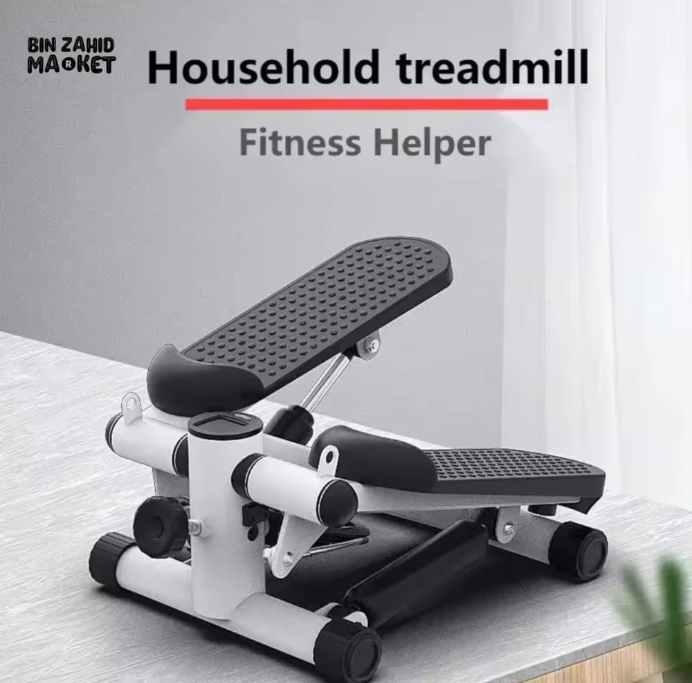 MINI STEPPER EXERCISE MACHINE WITH RESISTANCE BANDS – PORTABLE INDOOR FITNESS EQUIPMENT FOR HOME WORKOUT & LEG TRAINING
