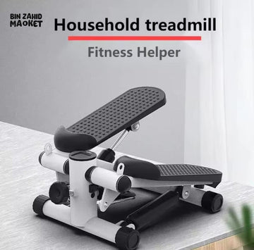 MINI STEPPER EXERCISE MACHINE WITH RESISTANCE BANDS – PORTABLE INDOOR FITNESS EQUIPMENT FOR HOME WORKOUT & LEG TRAINING