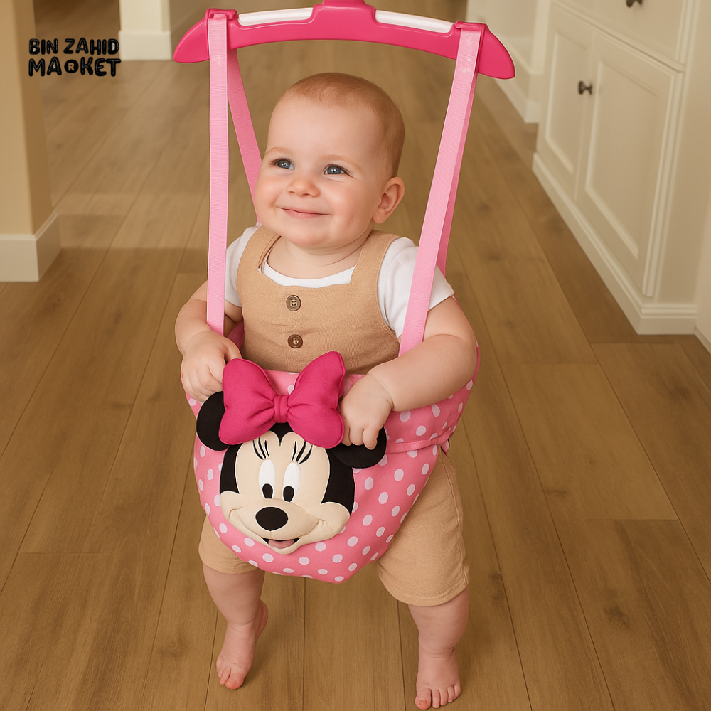MINNIE MOUSE PINK BABY DOOR JUMPER – LUXURY COMFORT & FUN BOUNCER