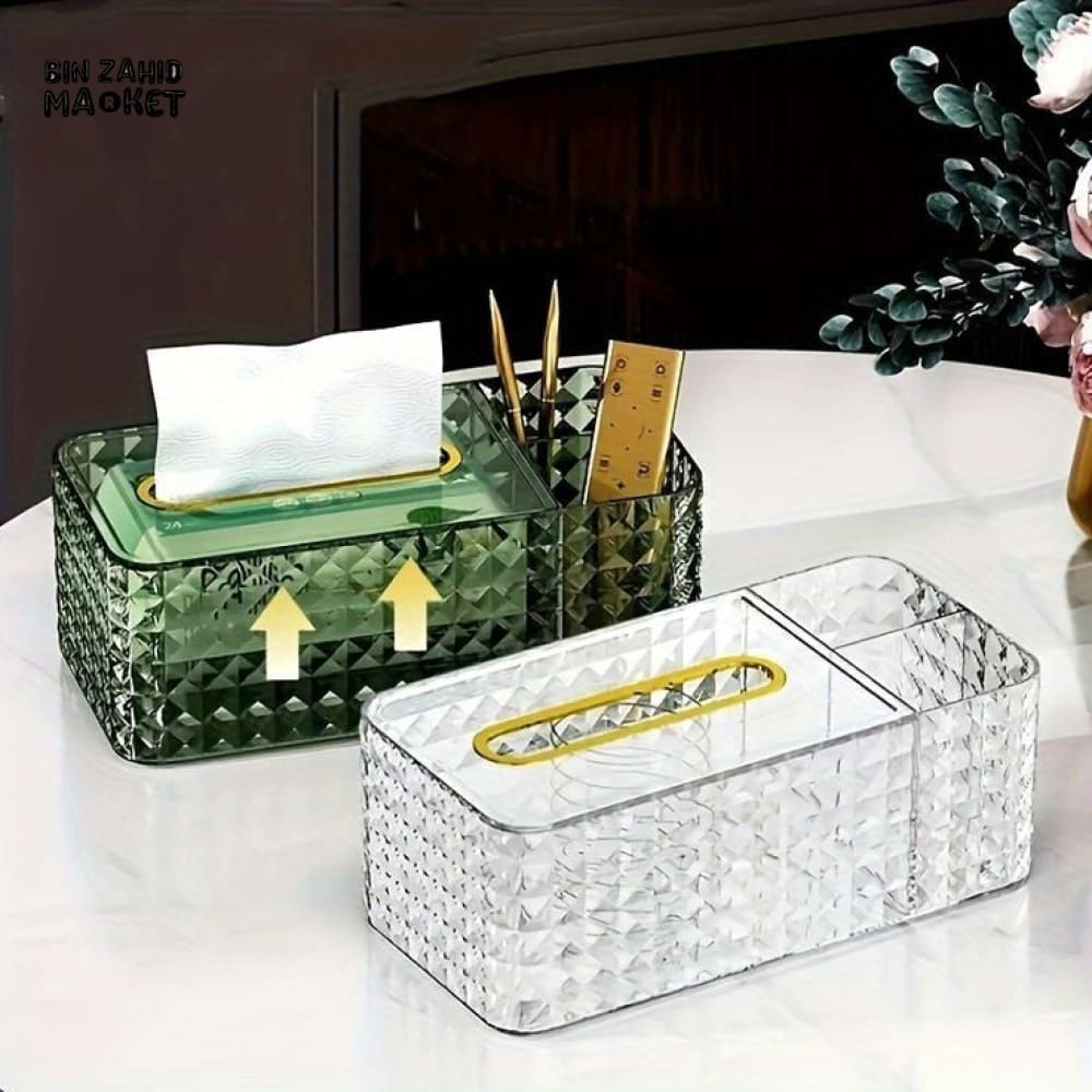 MODERN ACRYLIC DESKTOP TISSUE BOX