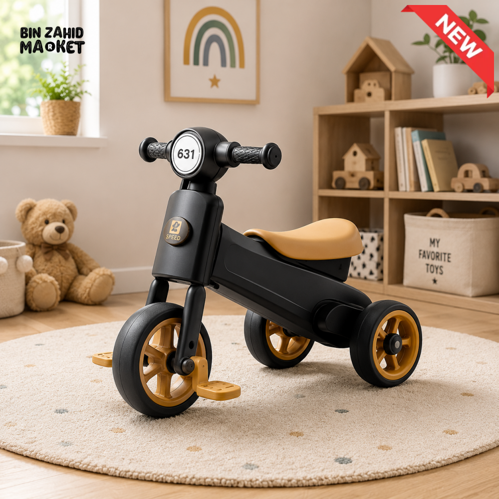MODERN BABY BALANCE TRICYCLE - BLACK