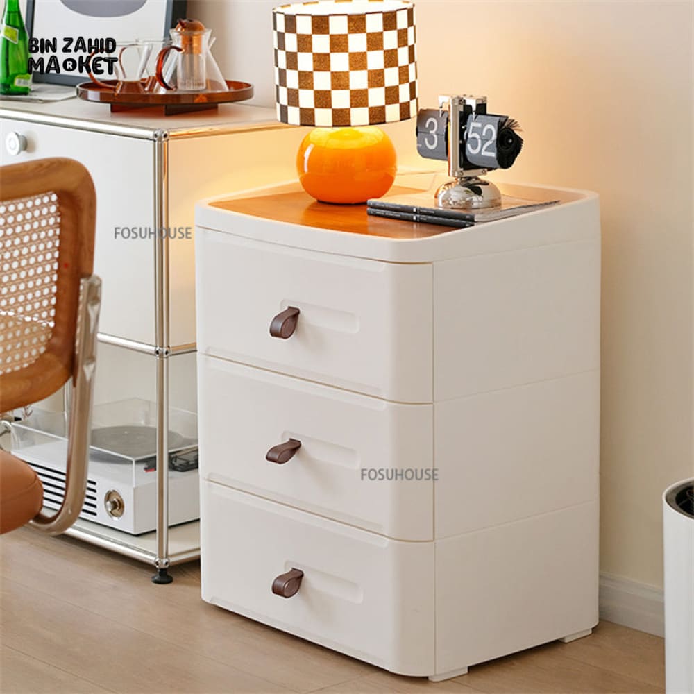 MODERN BEDSIDE TABLE WITH MULTIPLE DRAWERS – SPACE-SAVING BEDROOM STORAGE CABINET - 35.5CM