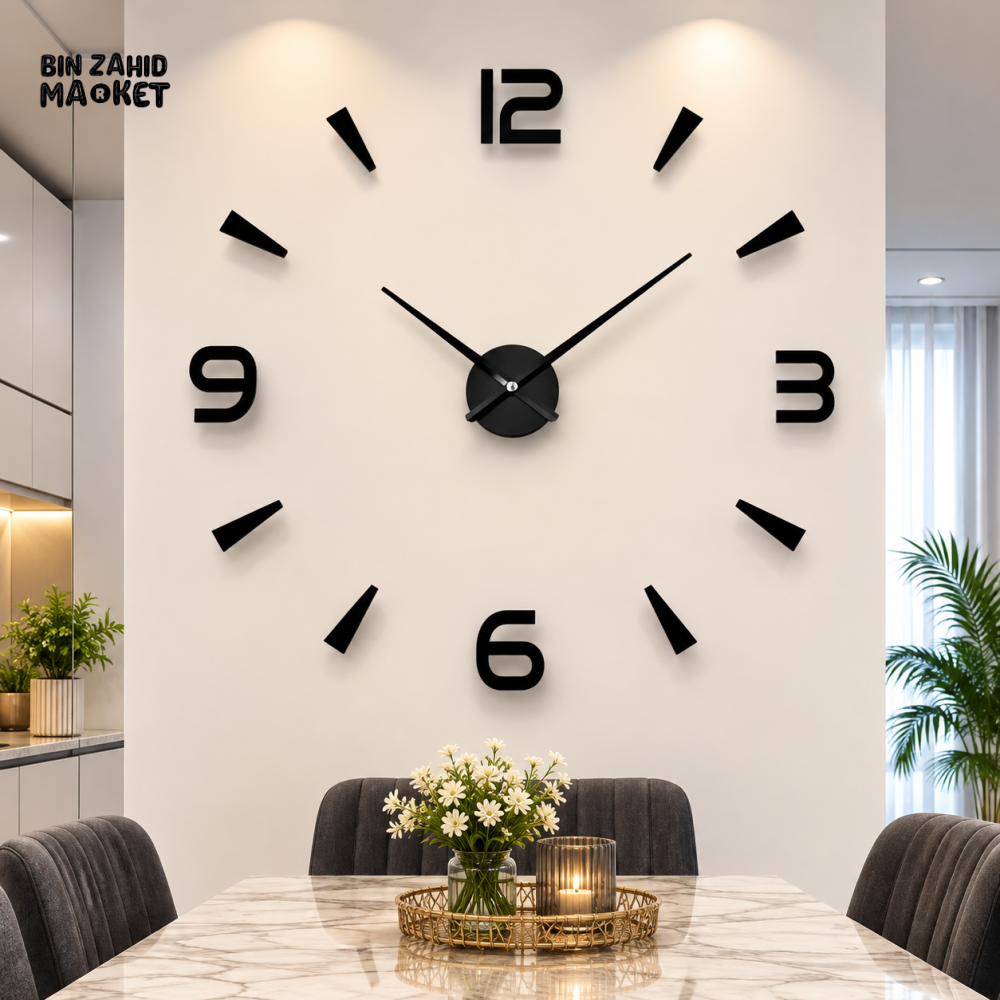 MODERN DIY 3D NUMBER WALL CLOCK