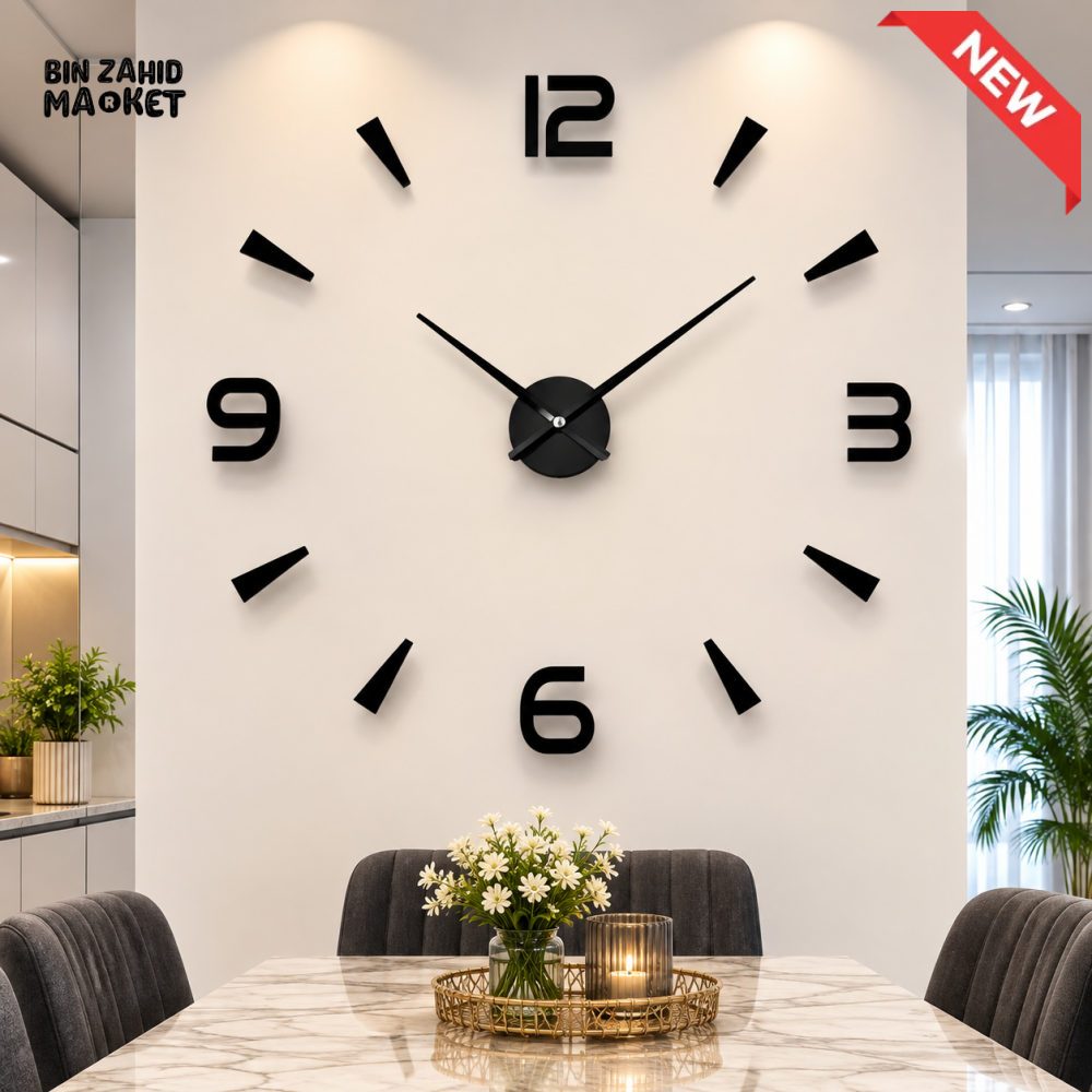 MODERN DIY 3D NUMBER WALL CLOCK