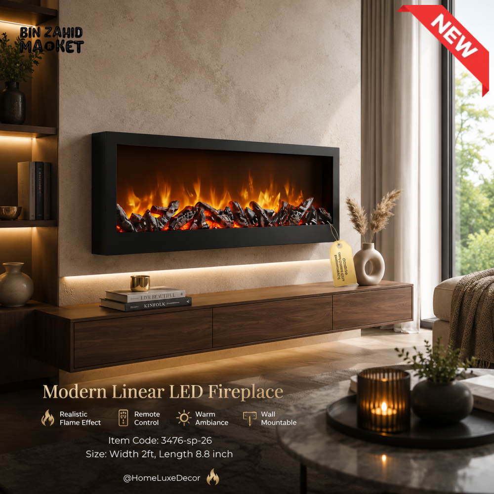 MODERN LINEAR LED ELECTRIC FIREPLACE