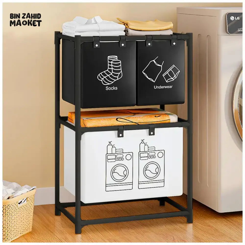MODERN LUXOR FOLDING LAUNDRY BASKET Medium