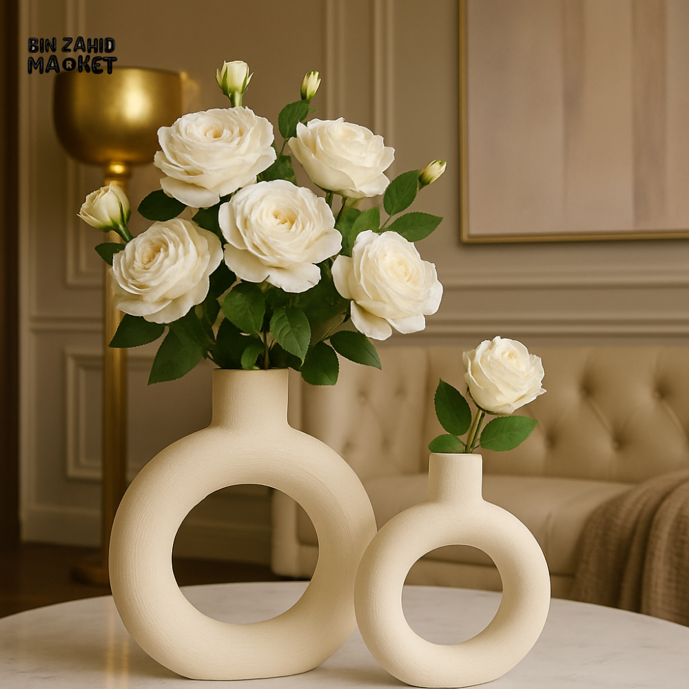 MODERN LUXURY CERAMIC VASE SET – MINIMALIST HOME DÉCOR