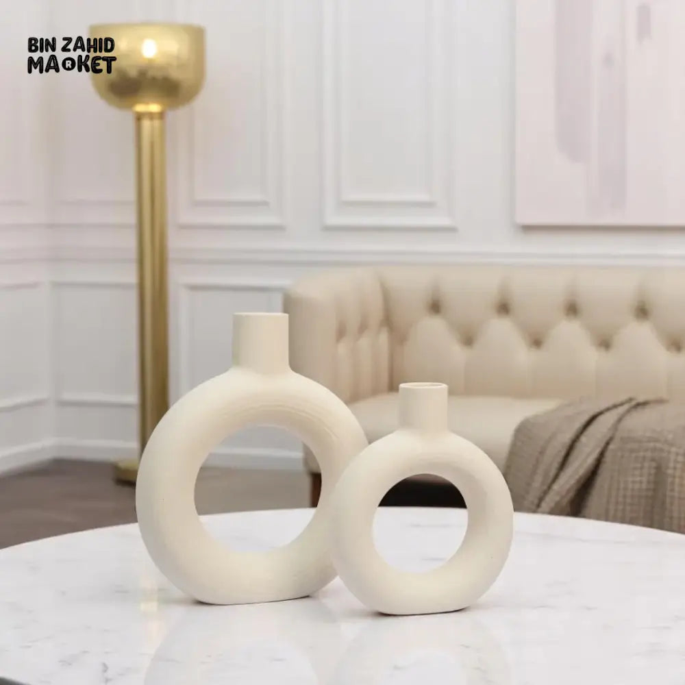 MODERN LUXURY CERAMIC VASE SET – MINIMALIST HOME DÉCOR