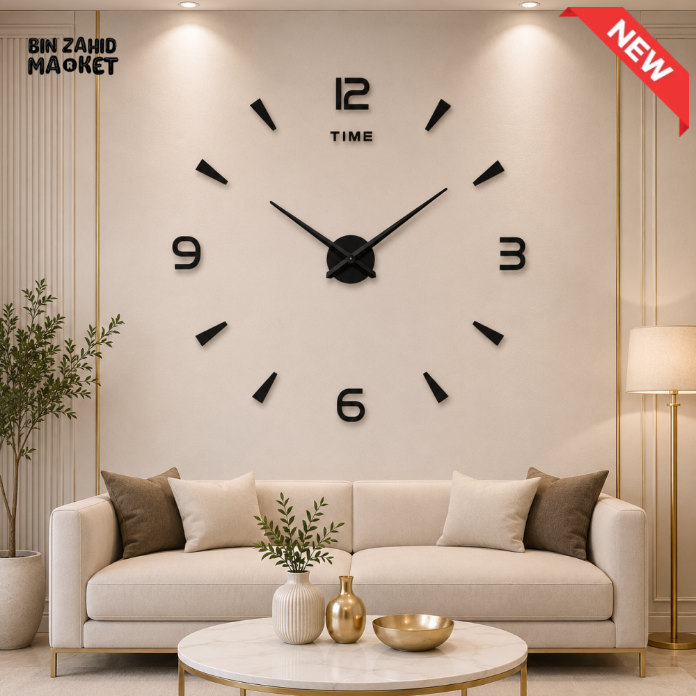 MODERN MINIMALIST DIY 3D WALL CLOCK
