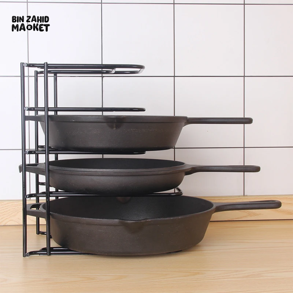MODERN MULTI-FUNCTIONAL KITCHEN MULTILAYER POT COVER STORAGE RACK