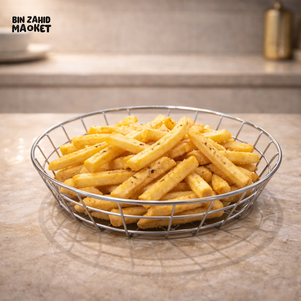 MODERN ROUND FRIES SERVING BASKET – STYLISH KITCHEN & RESTAURANT USE