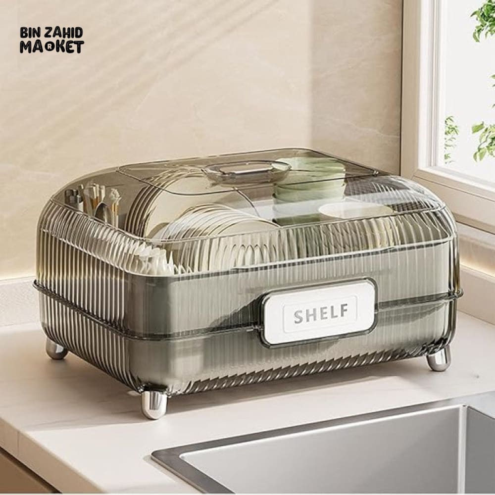 MODERN TRANSPARENT KITCHEN DISHES BOX
