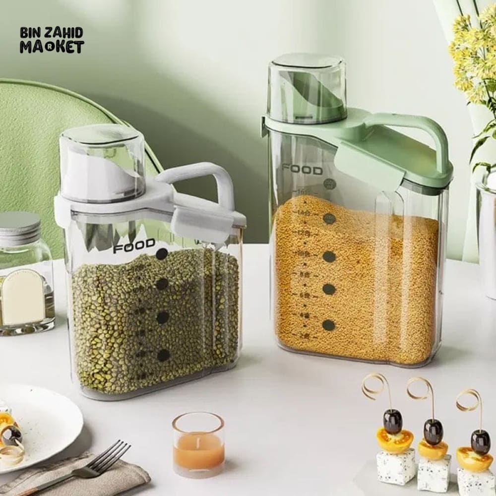 MOISTURE-PROOF CEREAL DISPENSER FOOD JAR
