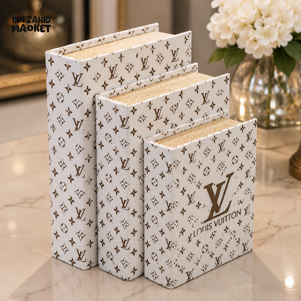MONOGRAM BOOK STYLE DECORATIVE STORAGE BOX SET