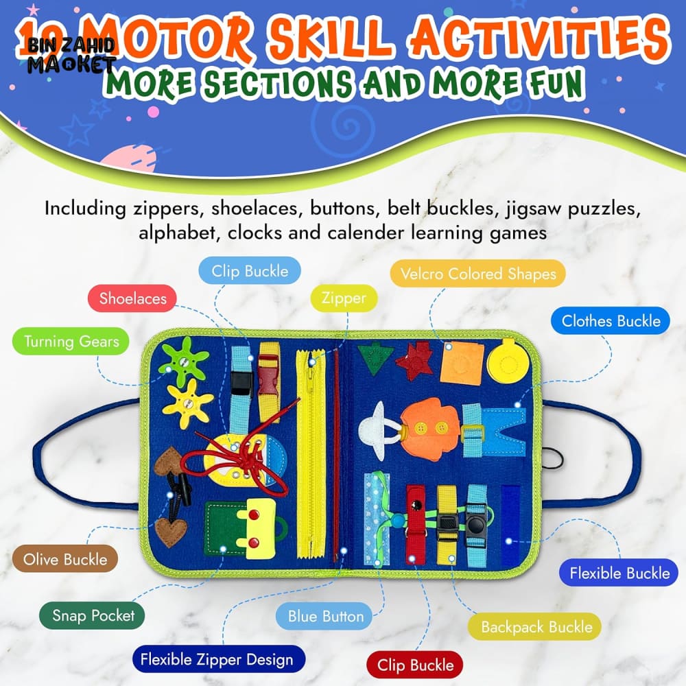 MONTESSORI TODDLERS ACTIVITY BUSY BOARD