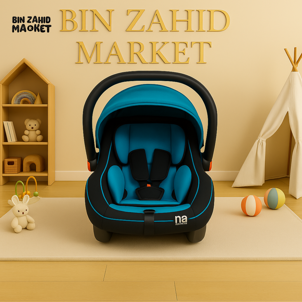 MOTHERCARE MULTIFUNCTIONAL BABY ROCKER CARRIER WITH HANDLE – SOFT CUSHIONED INFANT SEAT - BLUE