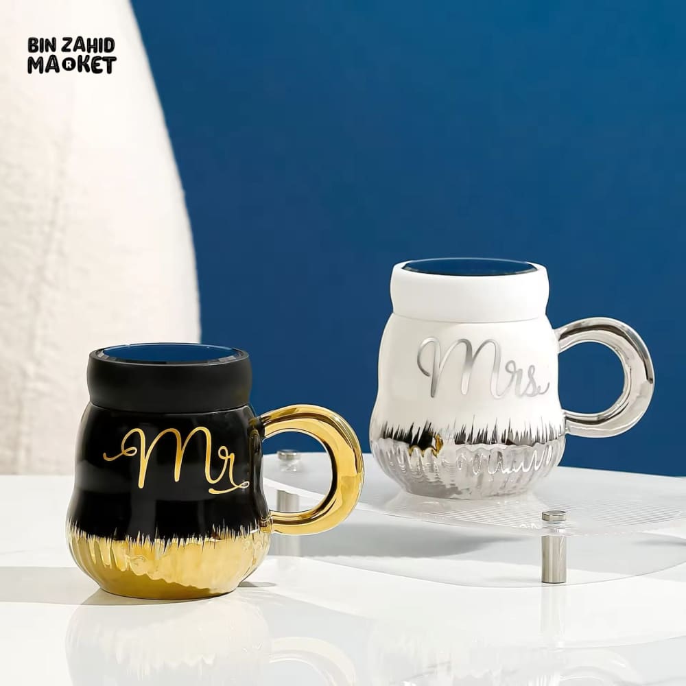 MR & MRS LUXURY CERAMIC COUPLE MUG EACH