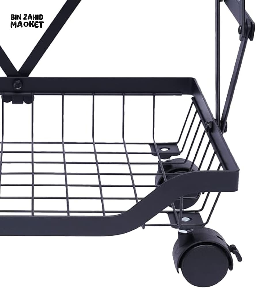 MULT-TIERS STACKABLE STORAGE CART WITH WHEELS