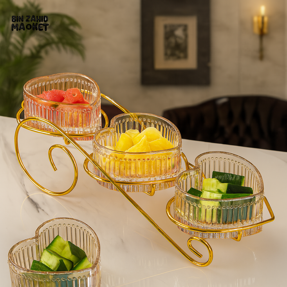 MULTI-COMPARTMENT FRUIT SNACK TRAY – DRY FRUIT & CANDY STORAGE BOX FOR LIVING ROOM