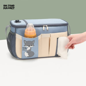 MULTI-FUNCTION DIAPER BAG ORGANIZER – STROLLER ATTACHABLE BABY TRAVEL BAG - BLUE