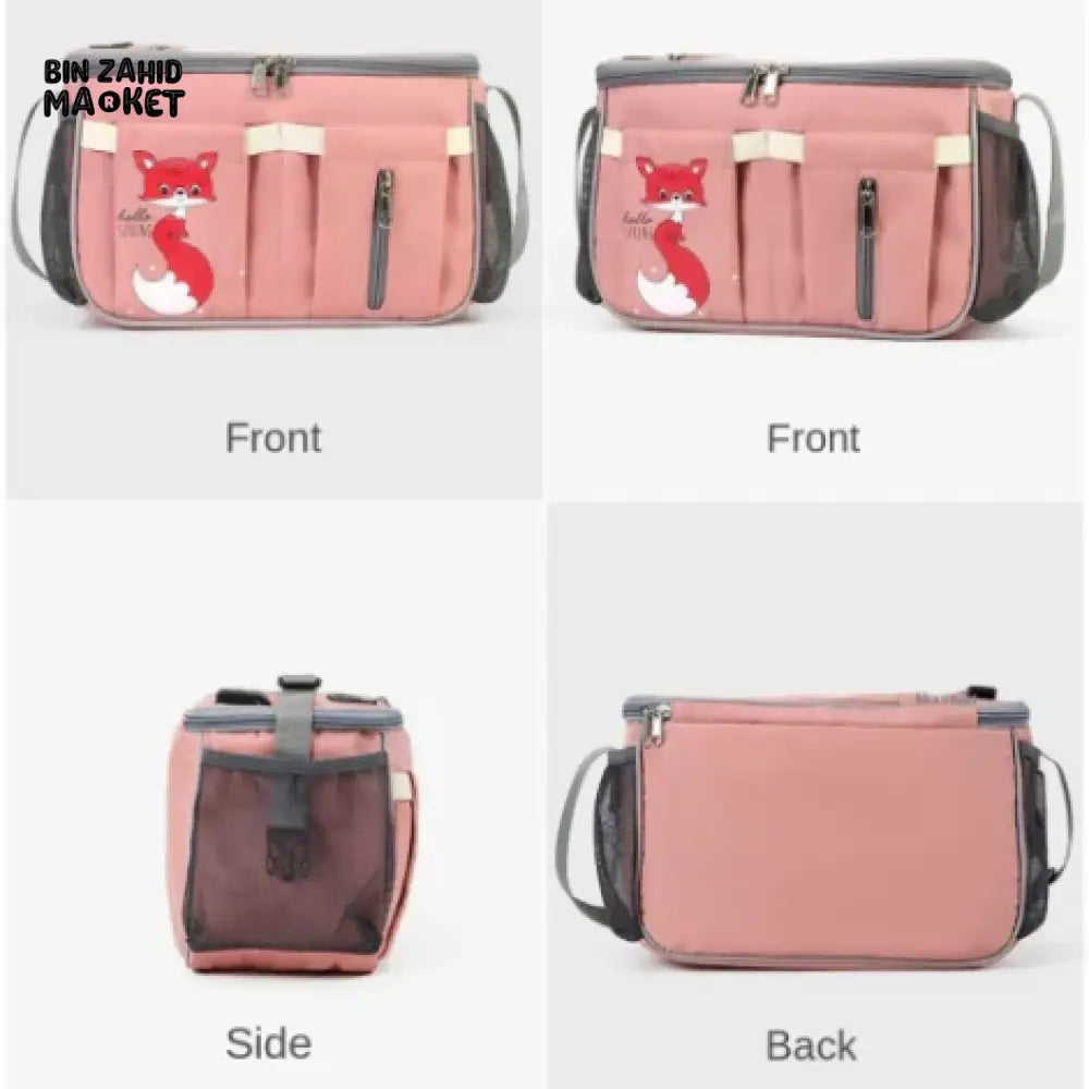 MULTI-FUNCTION DIAPER BAG ORGANIZER – STROLLER ATTACHABLE BABY TRAVEL BAG - PINK