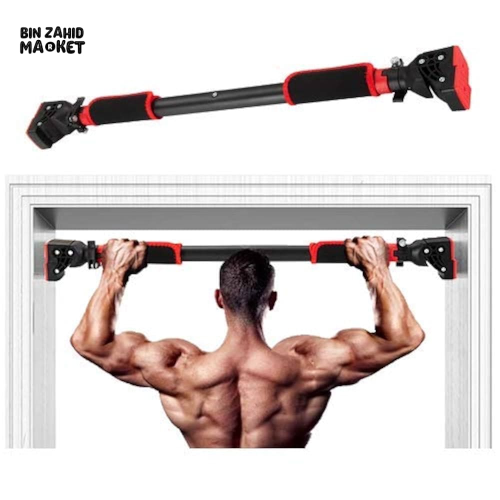 MULTI-FUNCTION DOORWAY PULL-UP BAR WITH KIDS GYM RINGS & SWING – ADJUSTABLE HOME WORKOUT FITNESS BAR FOR MEN & CHILDREN