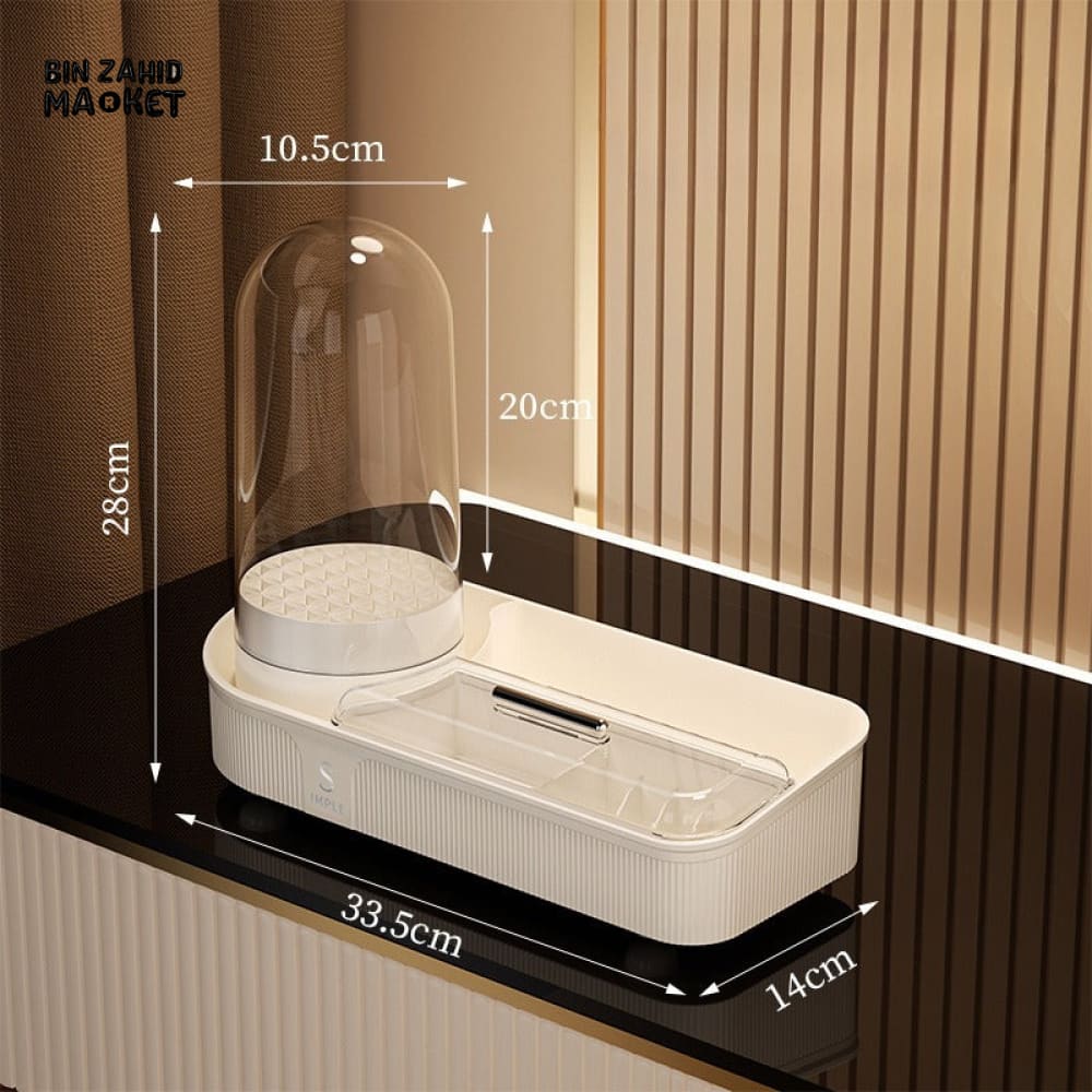 MULTI-FUNCTION PLASTIC STORAGE ORGANIZER WITH DUST COVER