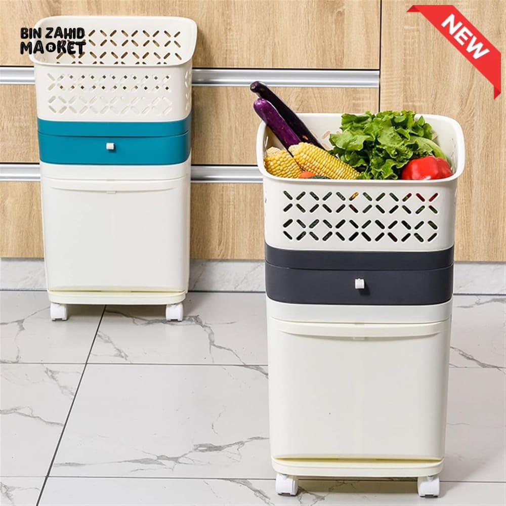 MULTI-FUNCTION ROLLING LAUNDRY STORAGE BASKET