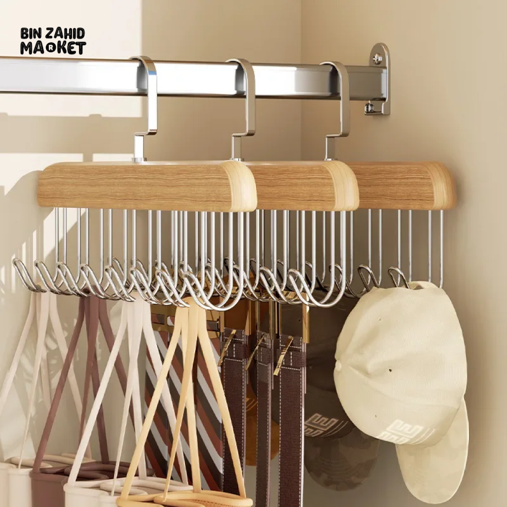 MULTI-FUNCTIONAL STORAGE HANGER DURABLE WARDROBE ORGANIZER FOR WOMEN’S BRA SLING BEANIE & MEN’S TIE BELT