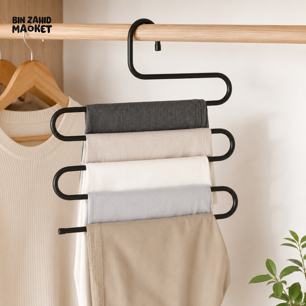 MULTI-LAYER S-SHAPED CLOSET PANTS HANGER